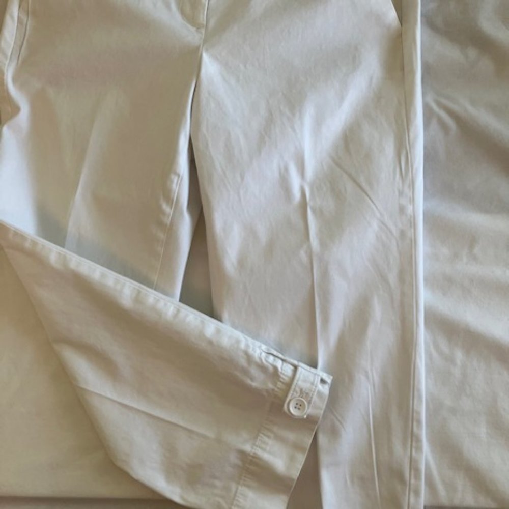 Talbots "The Perfect Skimmer" White Capri Pants Size 6 - Picture 4 of 12